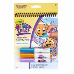Crayola Color And Erase Reusable Activity Pad Under The Sea Office & Stationery Multi