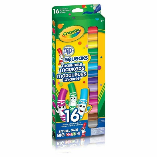 Crayola 16 Pip-Squeaks Broad Line Washable Markers Toys 2 Crayola 16 Pip-Squeaks Broad Line Washable Markers Toys - Image 2