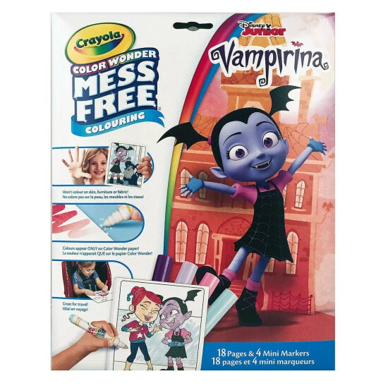 Crayola Color Wonder Mess Free Colouring Vampirina - 18 Pages And 4 Mini Markers Office & Stationery 1 Crayola Color Wonder Mess Free Colouring Vampirina - 18 Pages And 4 Mini Markers Office & Stationery
