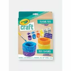 Crayola Craft Texture Pots Kit, Holiday Toys, Gift For Boys And Girls, Kids, Stocking, Arts And Crafts, Gifting