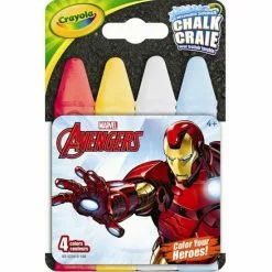 Crayola Avengers Washable Sidewalk Chalk - 4 Pieces Office & Stationery