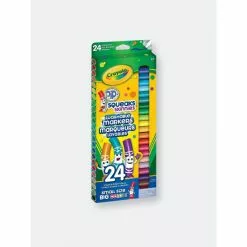 Crayola 24 Pip-Squeaks Skinnies Fine Line Washable Markers Accessories