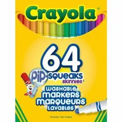 Crayola 64 Pip-Squeak Skinnies Markers Toys